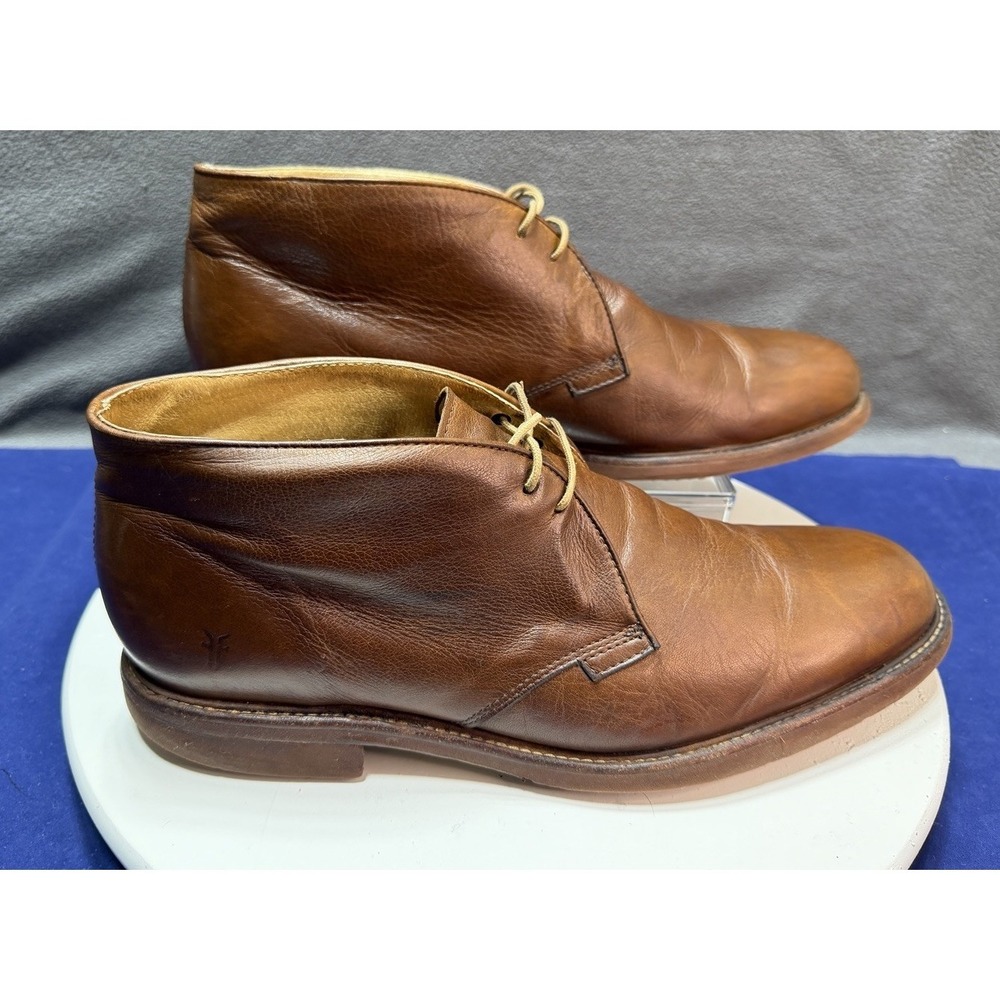 Frye Bowery Chukka Ankle Boots Brown Tan Mens Size 13 D Lace Up Leather